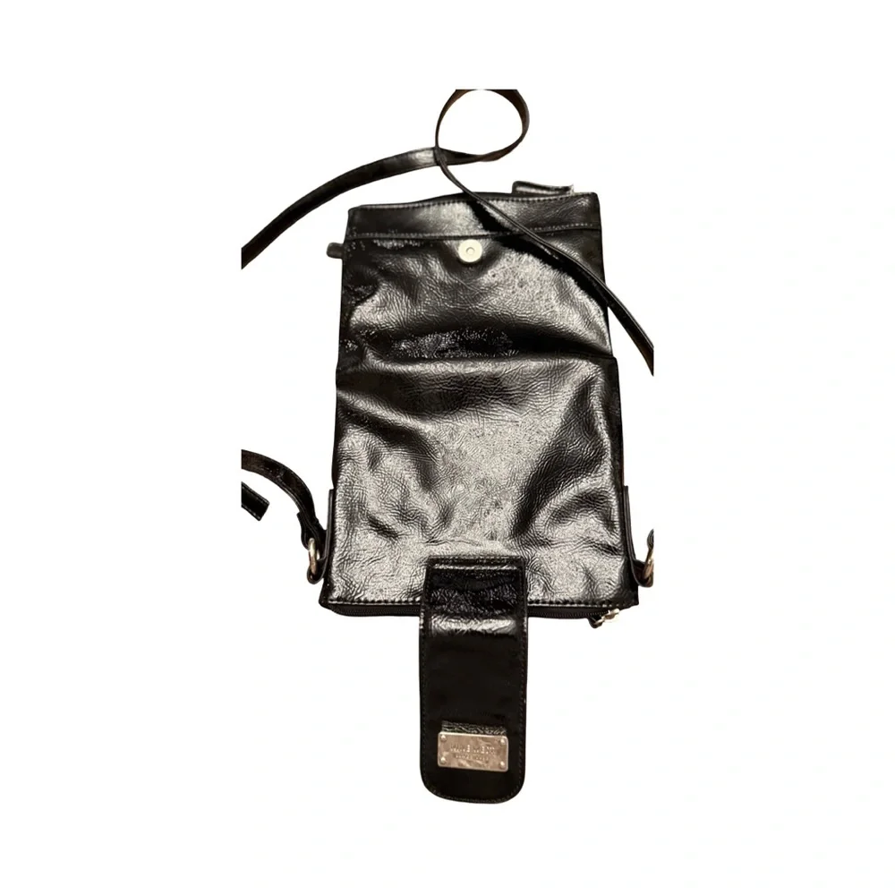 Nine West Shiny Black Crossbody Bag